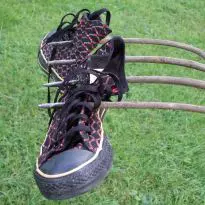 yard work with Chucks